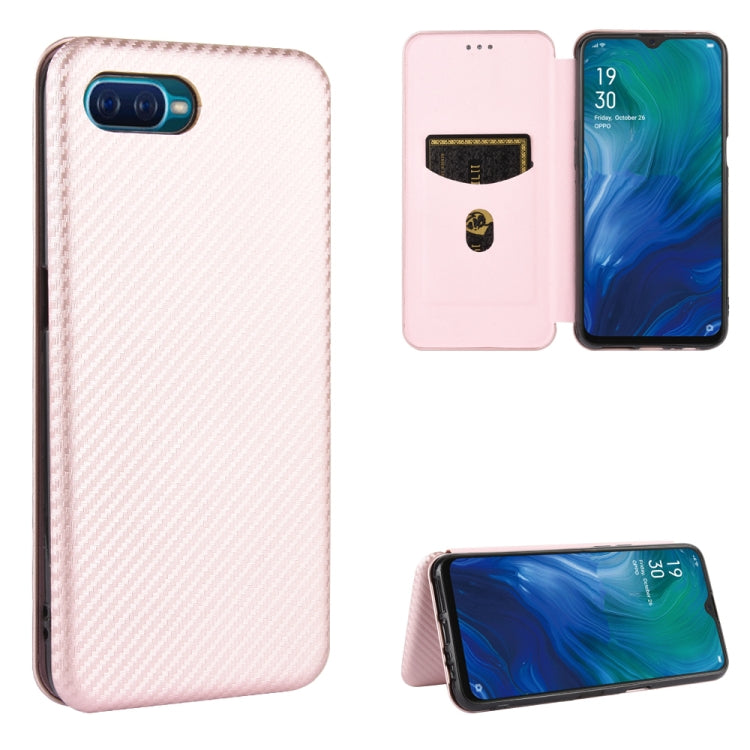 Carbon Fiber Texture Magnetic Horizontal Flip TPU + PC + PU Leather Case with Card Slot, For OPPO Find X2, For OPPO Realme C11, For OPPO Realme C15, For OPPO Reno2 Z / F, For OPPO Reno3 A(Japanese Version), For OPPO Reno4 Pro 5G, For OPPO Reno A       ...