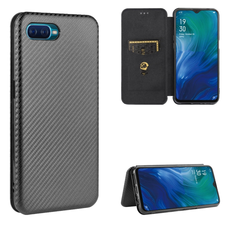 Carbon Fiber Texture Magnetic Horizontal Flip TPU + PC + PU Leather Case with Card Slot, For OPPO Find X2, For OPPO Realme C11, For OPPO Realme C15, For OPPO Reno2 Z / F, For OPPO Reno3 A(Japanese Version), For OPPO Reno4 Pro 5G, For OPPO Reno A       ...