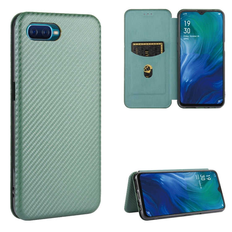 Carbon Fiber Texture Magnetic Horizontal Flip TPU + PC + PU Leather Case with Card Slot, For OPPO Find X2, For OPPO Realme C11, For OPPO Realme C15, For OPPO Reno2 Z / F, For OPPO Reno3 A(Japanese Version), For OPPO Reno4 Pro 5G, For OPPO Reno A       ...