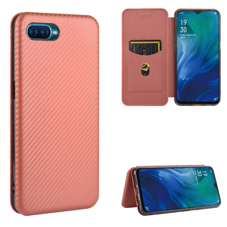 Carbon Fiber Texture Magnetic Horizontal Flip TPU + PC + PU Leather Case with Card Slot, For OPPO Find X2, For OPPO Realme C11, For OPPO Realme C15, For OPPO Reno2 Z / F, For OPPO Reno3 A(Japanese Version), For OPPO Reno4 Pro 5G, For OPPO Reno A       ...