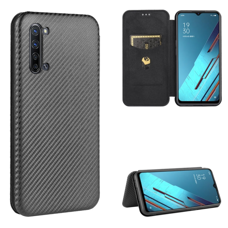 Carbon Fiber Texture Magnetic Horizontal Flip TPU + PC + PU Leather Case with Card Slot, For OPPO Find X2, For OPPO Realme C11, For OPPO Realme C15, For OPPO Reno2 Z / F, For OPPO Reno3 A(Japanese Version), For OPPO Reno4 Pro 5G, For OPPO Reno A       ...