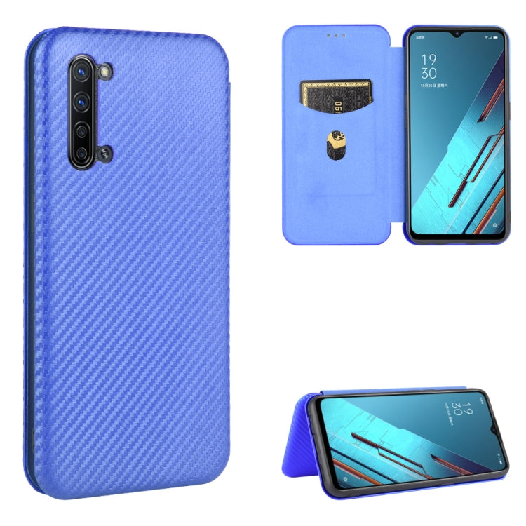 Carbon Fiber Texture Magnetic Horizontal Flip TPU + PC + PU Leather Case with Card Slot, For OPPO Find X2, For OPPO Realme C11, For OPPO Realme C15, For OPPO Reno2 Z / F, For OPPO Reno3 A(Japanese Version), For OPPO Reno4 Pro 5G, For OPPO Reno A       ...