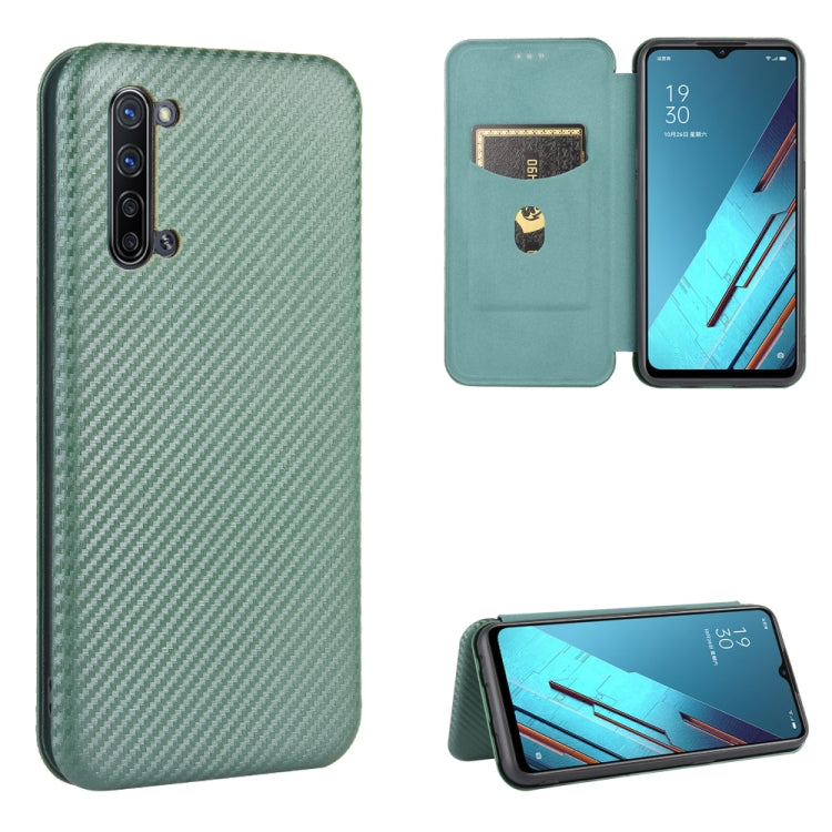 Carbon Fiber Texture Magnetic Horizontal Flip TPU + PC + PU Leather Case with Card Slot, For OPPO Find X2, For OPPO Realme C11, For OPPO Realme C15, For OPPO Reno2 Z / F, For OPPO Reno3 A(Japanese Version), For OPPO Reno4 Pro 5G, For OPPO Reno A       ...