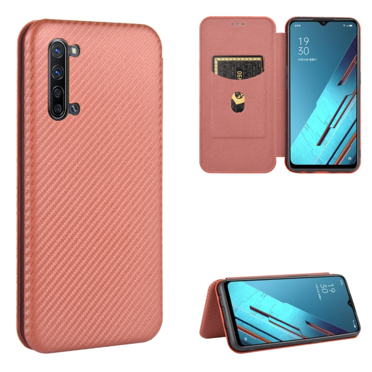 Carbon Fiber Texture Magnetic Horizontal Flip TPU + PC + PU Leather Case with Card Slot, For OPPO Find X2, For OPPO Realme C11, For OPPO Realme C15, For OPPO Reno2 Z / F, For OPPO Reno3 A(Japanese Version), For OPPO Reno4 Pro 5G, For OPPO Reno A       ...