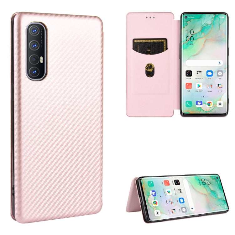 Carbon Fiber Texture Magnetic Horizontal Flip TPU + PC + PU Leather Case with Card Slot, For OPPO Find X2, For OPPO Realme C11, For OPPO Realme C15, For OPPO Reno2 Z / F, For OPPO Reno3 A(Japanese Version), For OPPO Reno4 Pro 5G, For OPPO Reno A       ...