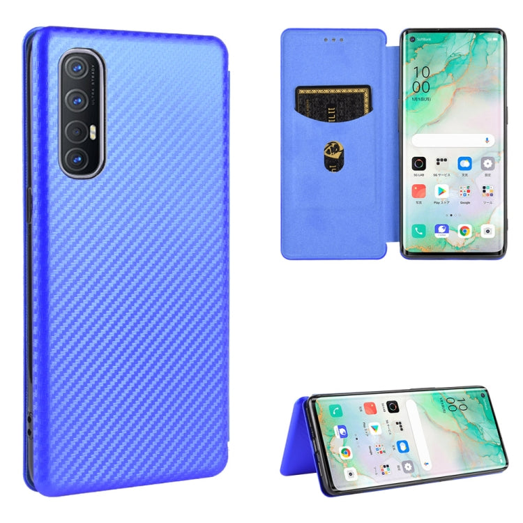 Carbon Fiber Texture Magnetic Horizontal Flip TPU + PC + PU Leather Case with Card Slot, For OPPO Find X2, For OPPO Realme C11, For OPPO Realme C15, For OPPO Reno2 Z / F, For OPPO Reno3 A(Japanese Version), For OPPO Reno4 Pro 5G, For OPPO Reno A       ...