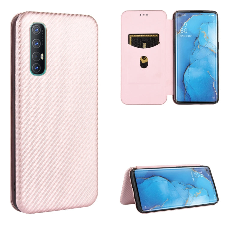 Carbon Fiber Texture Magnetic Horizontal Flip TPU + PC + PU Leather Case with Card Slot, For OPPO Reno3 Pro 5G / Find X2 Neo, For OPPO Reno4 4G, For OPPO Reno4 5G, For OPPO Reno4 Pro 4G, For OPPO Rnoe Ace, For OPPO Realme 5 Pro / Realme Q              ...