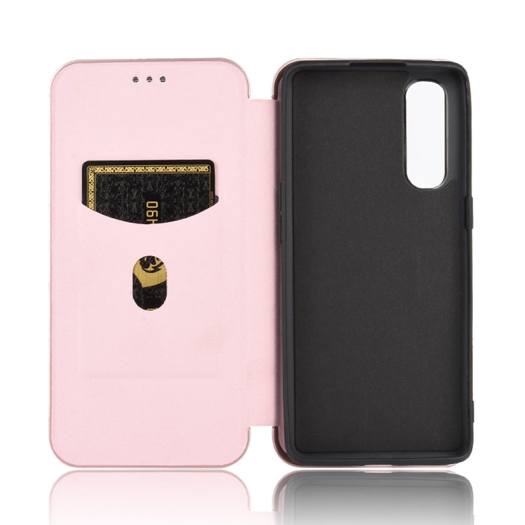 Carbon Fiber Texture Magnetic Horizontal Flip TPU + PC + PU Leather Case with Card Slot, For OPPO Reno3 Pro 5G / Find X2 Neo, For OPPO Reno4 4G, For OPPO Reno4 5G, For OPPO Reno4 Pro 4G, For OPPO Rnoe Ace, For OPPO Realme 5 Pro / Realme Q              ...