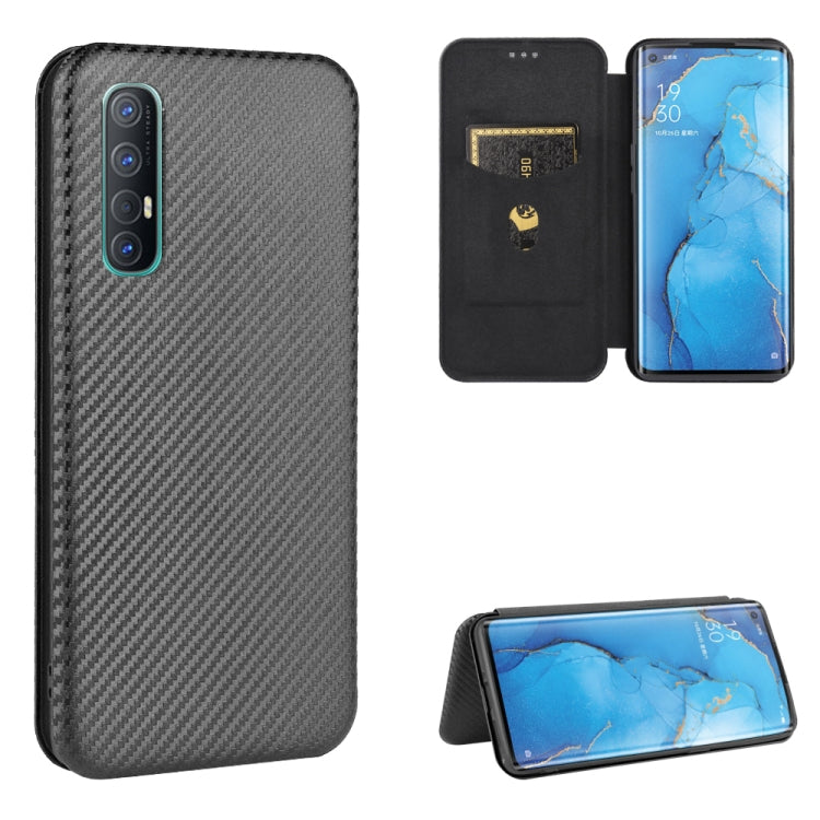Carbon Fiber Texture Magnetic Horizontal Flip TPU + PC + PU Leather Case with Card Slot, For OPPO Reno3 Pro 5G / Find X2 Neo, For OPPO Reno4 4G, For OPPO Reno4 5G, For OPPO Reno4 Pro 4G, For OPPO Rnoe Ace, For OPPO Realme 5 Pro / Realme Q              ...