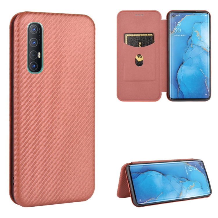 Carbon Fiber Texture Magnetic Horizontal Flip TPU + PC + PU Leather Case with Card Slot, For OPPO Reno3 Pro 5G / Find X2 Neo, For OPPO Reno4 4G, For OPPO Reno4 5G, For OPPO Reno4 Pro 4G, For OPPO Rnoe Ace, For OPPO Realme 5 Pro / Realme Q              ...