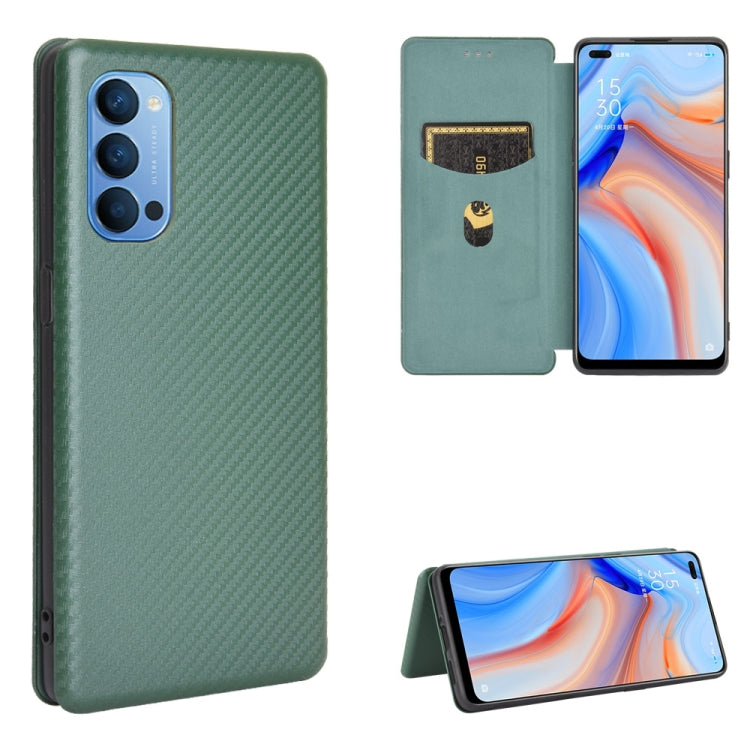 Carbon Fiber Texture Magnetic Horizontal Flip TPU + PC + PU Leather Case with Card Slot, For OPPO Reno3 Pro 5G / Find X2 Neo, For OPPO Reno4 4G, For OPPO Reno4 5G, For OPPO Reno4 Pro 4G, For OPPO Rnoe Ace, For OPPO Realme 5 Pro / Realme Q              ...