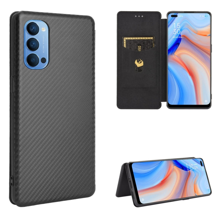 Carbon Fiber Texture Magnetic Horizontal Flip TPU + PC + PU Leather Case with Card Slot, For OPPO Reno3 Pro 5G / Find X2 Neo, For OPPO Reno4 4G, For OPPO Reno4 5G, For OPPO Reno4 Pro 4G, For OPPO Rnoe Ace, For OPPO Realme 5 Pro / Realme Q              ...