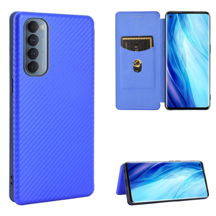 Carbon Fiber Texture Magnetic Horizontal Flip TPU + PC + PU Leather Case with Card Slot, For OPPO Reno3 Pro 5G / Find X2 Neo, For OPPO Reno4 4G, For OPPO Reno4 5G, For OPPO Reno4 Pro 4G, For OPPO Rnoe Ace, For OPPO Realme 5 Pro / Realme Q              ...