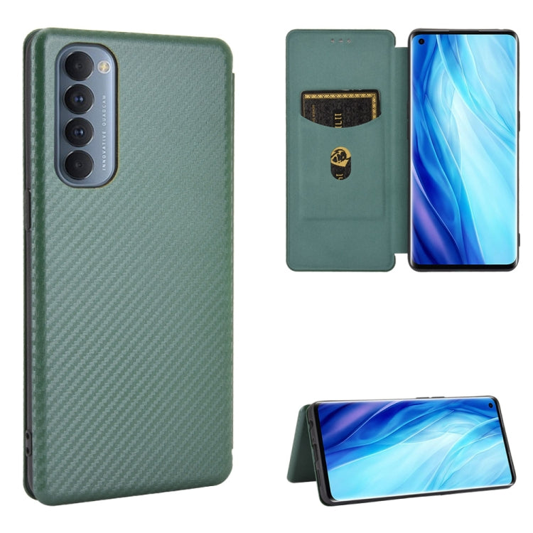 Carbon Fiber Texture Magnetic Horizontal Flip TPU + PC + PU Leather Case with Card Slot, For OPPO Reno3 Pro 5G / Find X2 Neo, For OPPO Reno4 4G, For OPPO Reno4 5G, For OPPO Reno4 Pro 4G, For OPPO Rnoe Ace, For OPPO Realme 5 Pro / Realme Q              ...