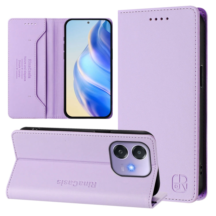 RC01 Dual-Folded Magnetic Suction RFID Leather Phone Case, For OPPO Reno14 Pro 5G Global, For OPPO Reno14 5G Global, For OPPO A5 Pro 5G Global, For OPPO A5 Pro China, For OPPO Find X8, For OPPO A3x 5G / 4G / A3 5G / 4G