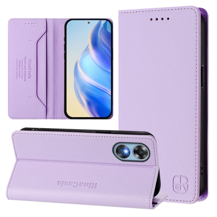 RC01 Dual-Folded Magnetic Suction RFID Leather Phone Case, For OPPO Reno9 5G / Reno9 Pro 5G, For OPPO A17 4G Global / A17k, For OPPO A77 5G / A97 5G, For OPPO Reno8 Pro 5G Global, For OPPO Reno8 5G, For OPPO A36 4G / A76 4G / A96 4G / K10 4G