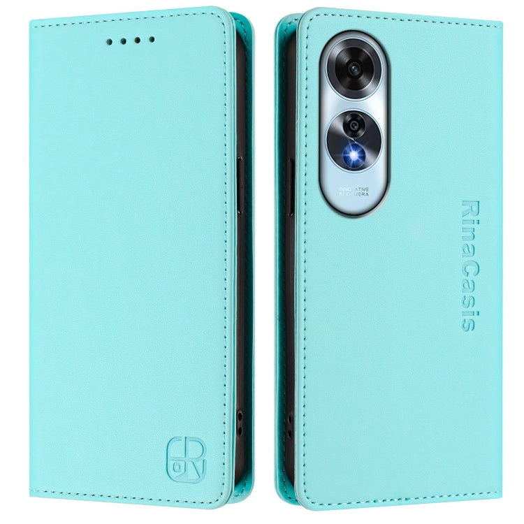 RC01 Dual-Folded Magnetic Suction RFID Leather Phone Case, For OPPO A60 4G Global, For OPPO A3 Pro 5G Global, For OPPO Reno11 F 5G Global, For OPPO Find X7, For OPPO Reno11 5G Global, For OPPO Reno11 Pro 5G Global