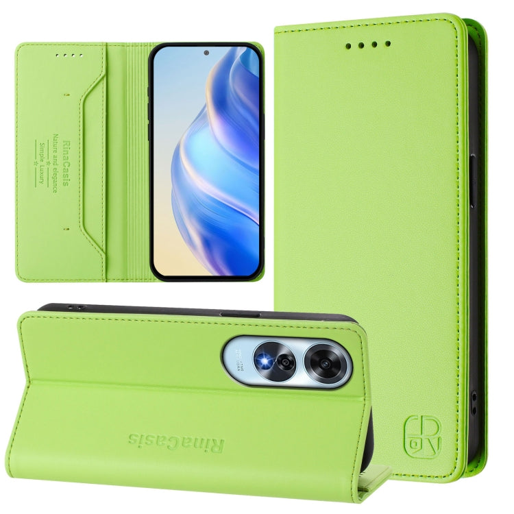 RC01 Dual-Folded Magnetic Suction RFID Leather Phone Case, For OPPO A60 4G Global, For OPPO A3 Pro 5G Global, For OPPO Reno11 F 5G Global, For OPPO Find X7, For OPPO Reno11 5G Global, For OPPO Reno11 Pro 5G Global