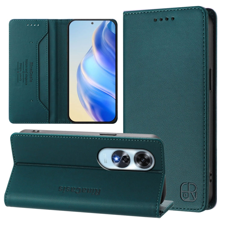 RC01 Dual-Folded Magnetic Suction RFID Leather Phone Case, For OPPO A60 4G Global, For OPPO A3 Pro 5G Global, For OPPO Reno11 F 5G Global, For OPPO Find X7, For OPPO Reno11 5G Global, For OPPO Reno11 Pro 5G Global