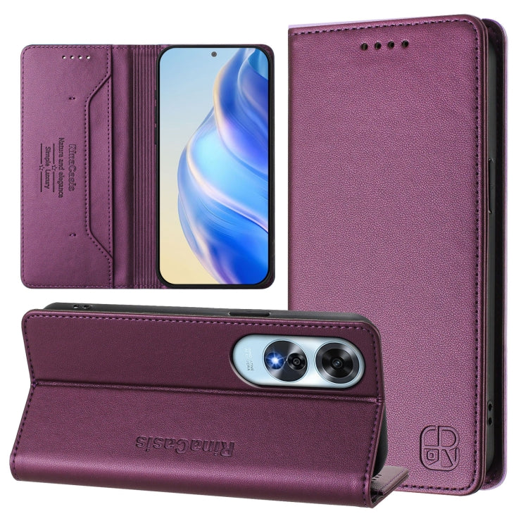 RC01 Dual-Folded Magnetic Suction RFID Leather Phone Case, For OPPO A60 4G Global, For OPPO A3 Pro 5G Global, For OPPO Reno11 F 5G Global, For OPPO Find X7, For OPPO Reno11 5G Global, For OPPO Reno11 Pro 5G Global