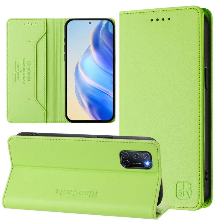 RC01 Dual-Folded Magnetic Suction RFID Leather Phone Case, For OPPO A94 5G, For OPPO A54 5G / A74 5G / A93 5G, For OPPO Reno5 5G / 4G / Find X3 Lite, For OPPO F19 Pro, For OPPO A72 / A52 / A92 4G, For OPPO A92s 5G