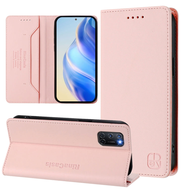 RC01 Dual-Folded Magnetic Suction RFID Leather Phone Case, For OPPO A94 5G, For OPPO A54 5G / A74 5G / A93 5G, For OPPO Reno5 5G / 4G / Find X3 Lite, For OPPO F19 Pro, For OPPO A72 / A52 / A92 4G, For OPPO A92s 5G