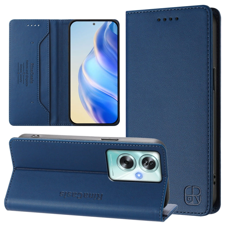 RC01 Dual-Folded Magnetic Suction RFID Leather Phone Case, For OPPO A79 5G Global