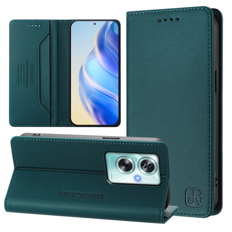 RC01 Dual-Folded Magnetic Suction RFID Leather Phone Case, For OPPO A79 5G Global