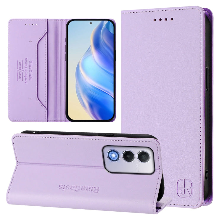 RC01 Dual-Folded Magnetic Suction RFID Leather Phone Case, For OPPO A80 5G EU / K12x 5G, For OPPO K12x 5G Global, For OPPO Reno12 F 5G / 4G Global, For OPPO Reno12 Pro 5G Global, For OPPO Reno12 5G Global, For OPPO A2 Pro 5G / F27 Pro 5G