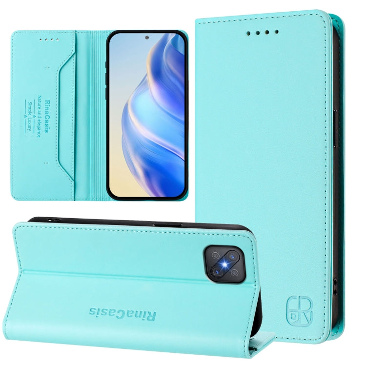 RC01 Dual-Folded Magnetic Suction RFID Leather Phone Case, For OPPO A94 5G, For OPPO A54 5G / A74 5G / A93 5G, For OPPO Reno5 5G / 4G / Find X3 Lite, For OPPO F19 Pro, For OPPO A72 / A52 / A92 4G, For OPPO A92s 5G