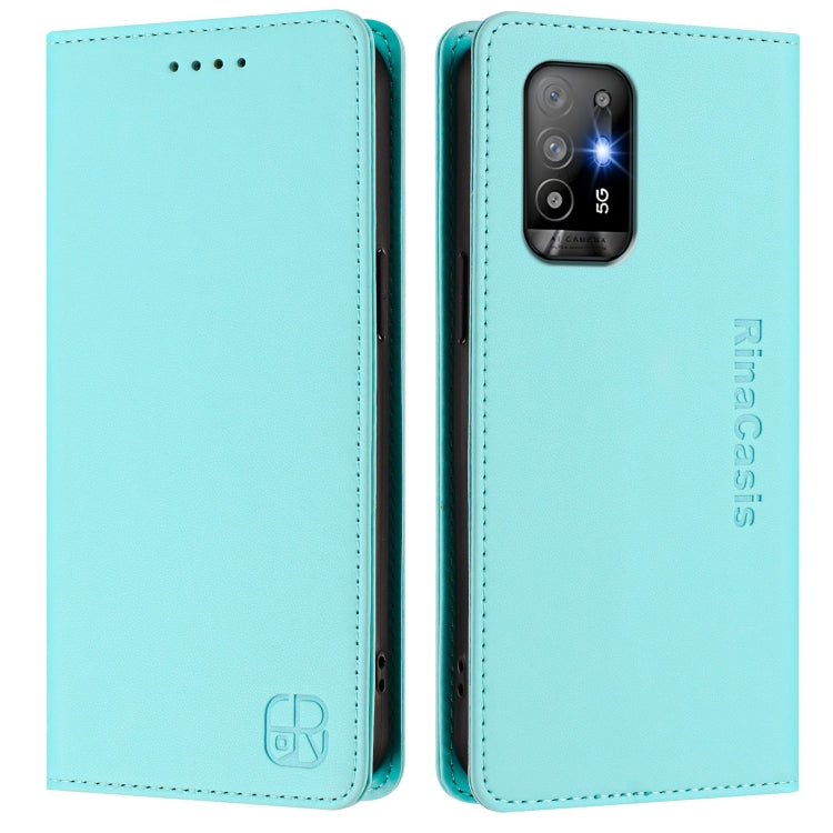 RC01 Dual-Folded Magnetic Suction RFID Leather Phone Case, For OPPO A94 5G, For OPPO A54 5G / A74 5G / A93 5G, For OPPO Reno5 5G / 4G / Find X3 Lite, For OPPO F19 Pro, For OPPO A72 / A52 / A92 4G, For OPPO A92s 5G