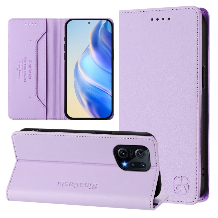 RC01 Dual-Folded Magnetic Suction RFID Leather Phone Case, For OPPO Find X5 Pro, For OPPO Find X5, For OPPO Reno7 5G Global / Find X5 Lite, For OPPO A54 4G / A54s / A55 5G / A16, For OPPO A74 4G / F19 / F19s / A95 5G / 4G, For OPPO A15 / A15s / A35 2021