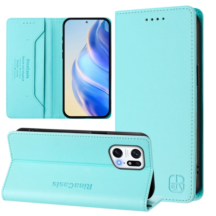 RC01 Dual-Folded Magnetic Suction RFID Leather Phone Case, For OPPO Find X5 Pro, For OPPO Find X5, For OPPO Reno7 5G Global / Find X5 Lite, For OPPO A54 4G / A54s / A55 5G / A16, For OPPO A74 4G / F19 / F19s / A95 5G / 4G, For OPPO A15 / A15s / A35 2021
