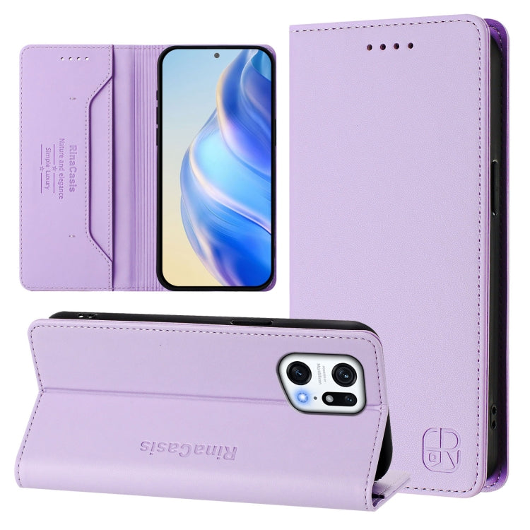 RC01 Dual-Folded Magnetic Suction RFID Leather Phone Case, For OPPO Find X5 Pro, For OPPO Find X5, For OPPO Reno7 5G Global / Find X5 Lite, For OPPO A54 4G / A54s / A55 5G / A16, For OPPO A74 4G / F19 / F19s / A95 5G / 4G, For OPPO A15 / A15s / A35 2021