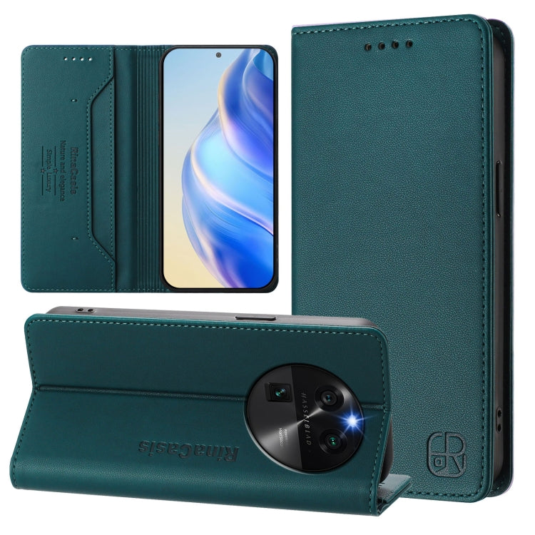 RC01 Dual-Folded Magnetic Suction RFID Leather Phone Case, For OPPO A78 5G / A1x 5G, For OPPO Reno8 T 4G, For OPPO Find X6 Pro, For OPPO Find X6, For OPPO A1 Pro 5G / Reno8 T 5G Global, For OPPO A57 4G / A77 4G