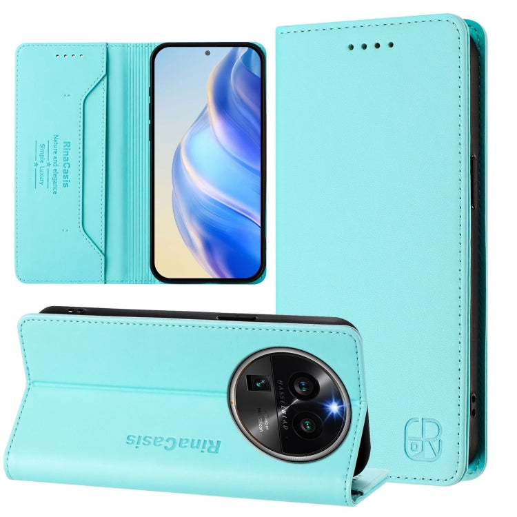 RC01 Dual-Folded Magnetic Suction RFID Leather Phone Case, For OPPO A78 5G / A1x 5G, For OPPO Reno8 T 4G, For OPPO Find X6 Pro, For OPPO Find X6, For OPPO A1 Pro 5G / Reno8 T 5G Global, For OPPO A57 4G / A77 4G