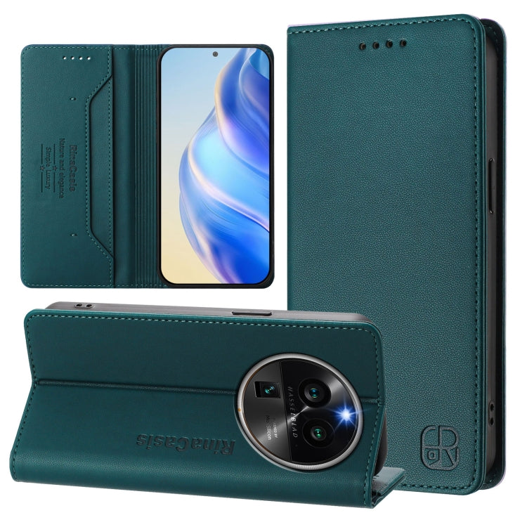 RC01 Dual-Folded Magnetic Suction RFID Leather Phone Case, For OPPO A78 5G / A1x 5G, For OPPO Reno8 T 4G, For OPPO Find X6 Pro, For OPPO Find X6, For OPPO A1 Pro 5G / Reno8 T 5G Global, For OPPO A57 4G / A77 4G