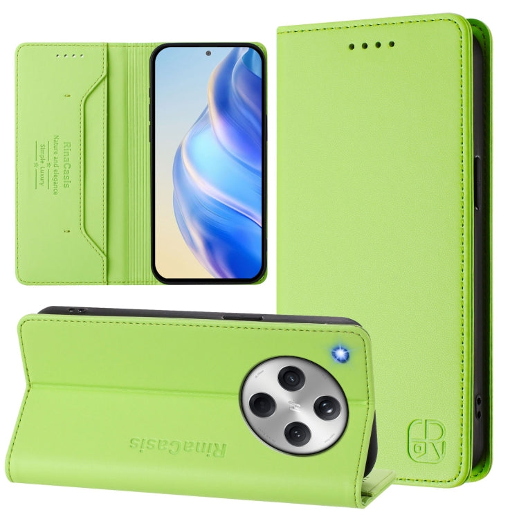 RC01 Dual-Folded Magnetic Suction RFID Leather Phone Case, For OPPO Reno14 Pro 5G Global, For OPPO Reno14 5G Global, For OPPO A5 Pro 5G Global, For OPPO A5 Pro China, For OPPO Find X8, For OPPO A3x 5G / 4G / A3 5G / 4G