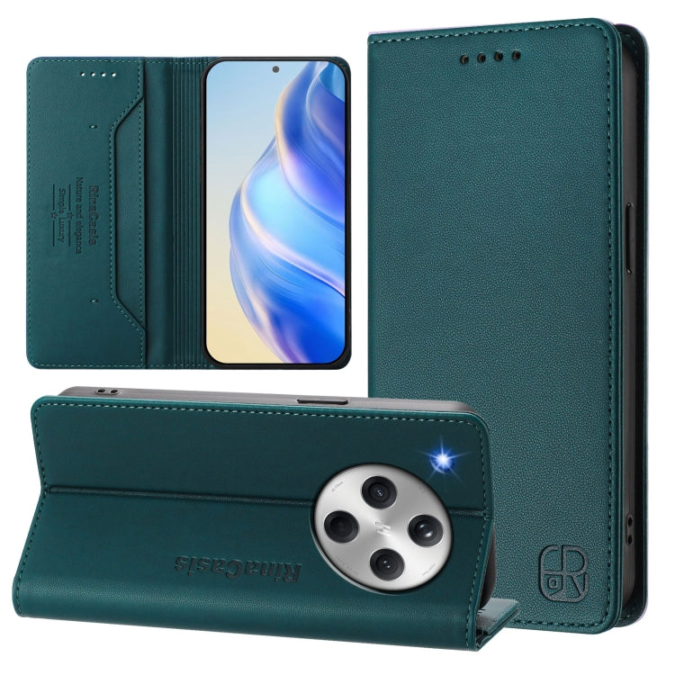 RC01 Dual-Folded Magnetic Suction RFID Leather Phone Case, For OPPO Reno14 Pro 5G Global, For OPPO Reno14 5G Global, For OPPO A5 Pro 5G Global, For OPPO A5 Pro China, For OPPO Find X8, For OPPO A3x 5G / 4G / A3 5G / 4G