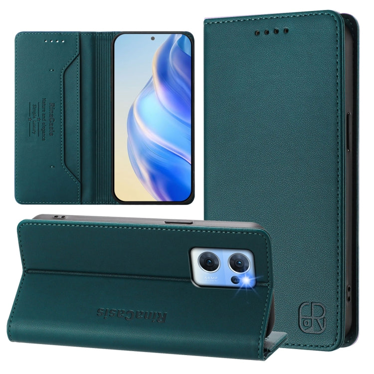 RC01 Dual-Folded Magnetic Suction RFID Leather Phone Case, For OPPO Find X5 Pro, For OPPO Find X5, For OPPO Reno7 5G Global / Find X5 Lite, For OPPO A54 4G / A54s / A55 5G / A16, For OPPO A74 4G / F19 / F19s / A95 5G / 4G, For OPPO A15 / A15s / A35 2021