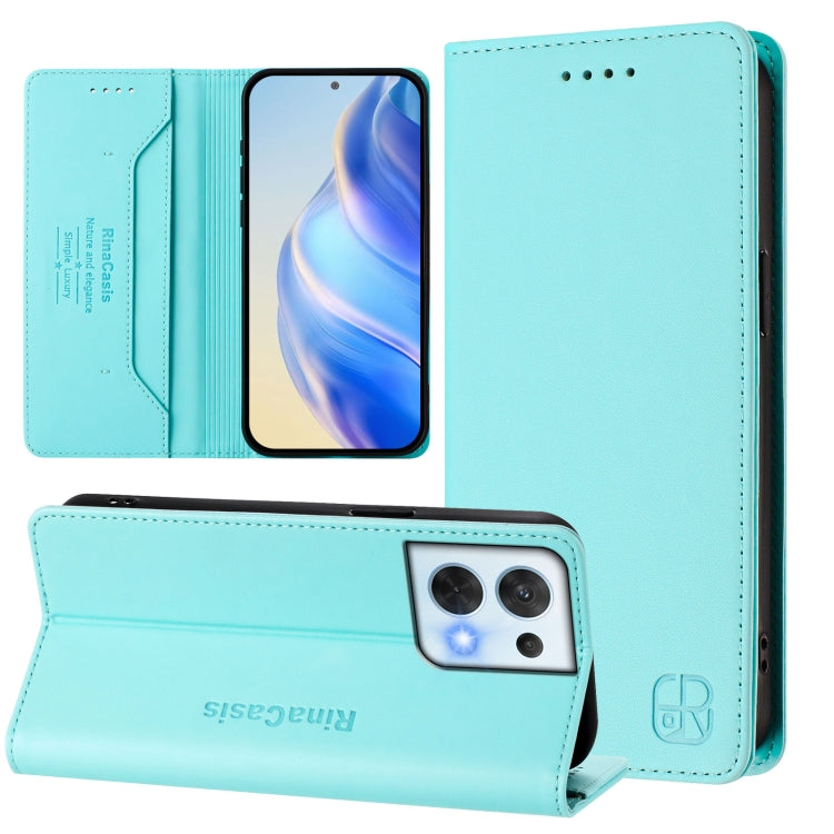 RC01 Dual-Folded Magnetic Suction RFID Leather Phone Case, For OPPO Reno9 5G / Reno9 Pro 5G, For OPPO A17 4G Global / A17k, For OPPO A77 5G / A97 5G, For OPPO Reno8 Pro 5G Global, For OPPO Reno8 5G, For OPPO A36 4G / A76 4G / A96 4G / K10 4G