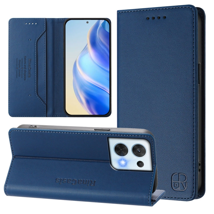 RC01 Dual-Folded Magnetic Suction RFID Leather Phone Case, For OPPO Reno9 5G / Reno9 Pro 5G, For OPPO A17 4G Global / A17k, For OPPO A77 5G / A97 5G, For OPPO Reno8 Pro 5G Global, For OPPO Reno8 5G, For OPPO A36 4G / A76 4G / A96 4G / K10 4G