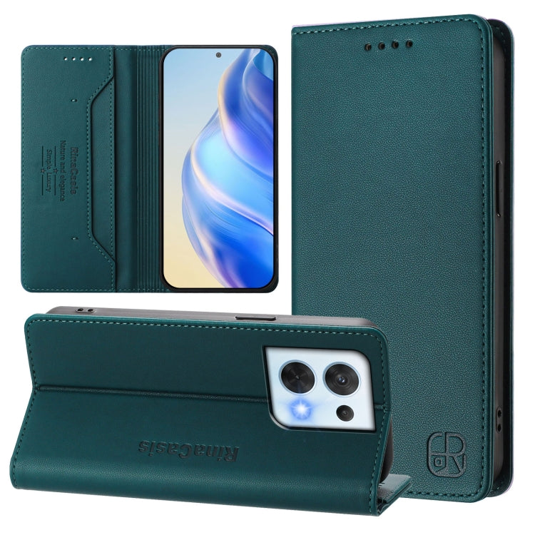 RC01 Dual-Folded Magnetic Suction RFID Leather Phone Case, For OPPO Reno9 5G / Reno9 Pro 5G, For OPPO A17 4G Global / A17k, For OPPO A77 5G / A97 5G, For OPPO Reno8 Pro 5G Global, For OPPO Reno8 5G, For OPPO A36 4G / A76 4G / A96 4G / K10 4G
