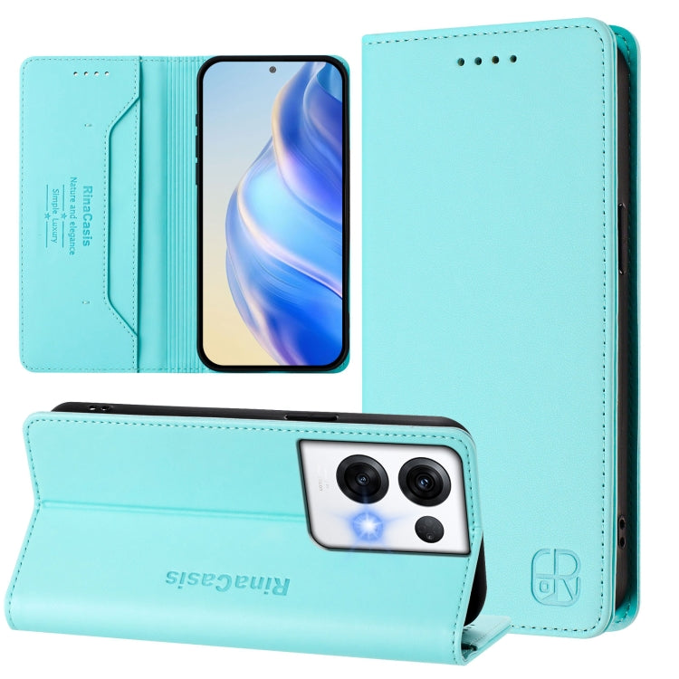 RC01 Dual-Folded Magnetic Suction RFID Leather Phone Case, For OPPO Reno9 5G / Reno9 Pro 5G, For OPPO A17 4G Global / A17k, For OPPO A77 5G / A97 5G, For OPPO Reno8 Pro 5G Global, For OPPO Reno8 5G, For OPPO A36 4G / A76 4G / A96 4G / K10 4G