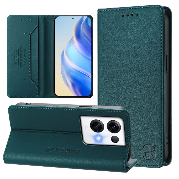 RC01 Dual-Folded Magnetic Suction RFID Leather Phone Case, For OPPO Reno9 5G / Reno9 Pro 5G, For OPPO A17 4G Global / A17k, For OPPO A77 5G / A97 5G, For OPPO Reno8 Pro 5G Global, For OPPO Reno8 5G, For OPPO A36 4G / A76 4G / A96 4G / K10 4G