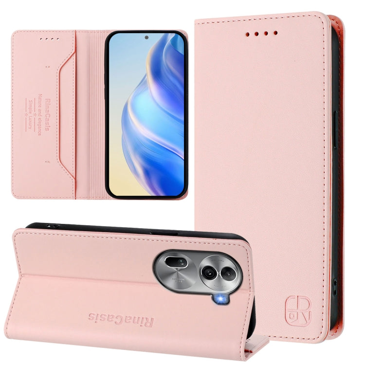 RC01 Dual-Folded Magnetic Suction RFID Leather Phone Case, For OPPO A60 4G Global, For OPPO A3 Pro 5G Global, For OPPO Reno11 F 5G Global, For OPPO Find X7, For OPPO Reno11 5G Global, For OPPO Reno11 Pro 5G Global