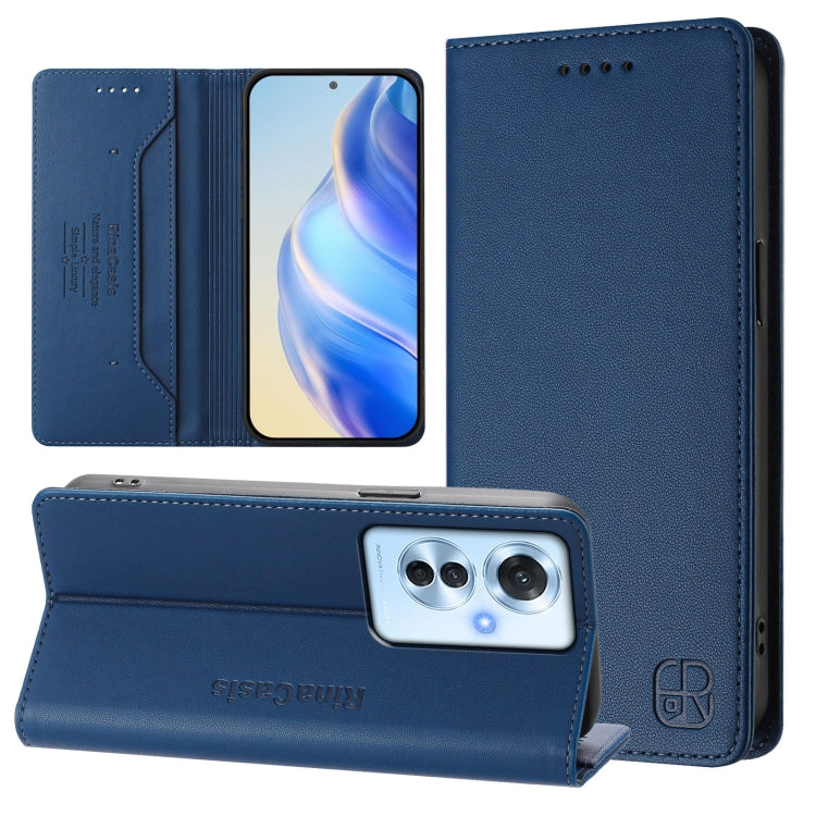 RC01 Dual-Folded Magnetic Suction RFID Leather Phone Case, For OPPO A60 4G Global, For OPPO A3 Pro 5G Global, For OPPO Reno11 F 5G Global, For OPPO Find X7, For OPPO Reno11 5G Global, For OPPO Reno11 Pro 5G Global