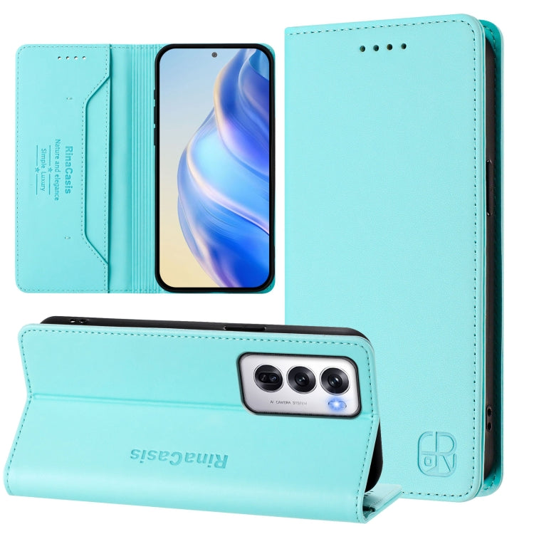 RC01 Dual-Folded Magnetic Suction RFID Leather Phone Case, For OPPO A80 5G EU / K12x 5G, For OPPO K12x 5G Global, For OPPO Reno12 F 5G / 4G Global, For OPPO Reno12 Pro 5G Global, For OPPO Reno12 5G Global, For OPPO A2 Pro 5G / F27 Pro 5G