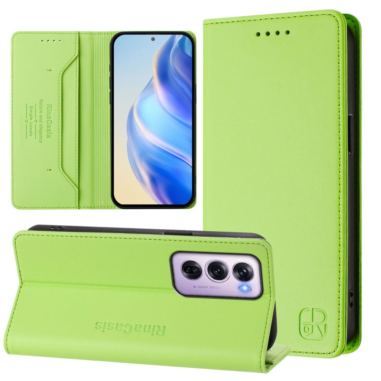 RC01 Dual-Folded Magnetic Suction RFID Leather Phone Case, For OPPO A80 5G EU / K12x 5G, For OPPO K12x 5G Global, For OPPO Reno12 F 5G / 4G Global, For OPPO Reno12 Pro 5G Global, For OPPO Reno12 5G Global, For OPPO A2 Pro 5G / F27 Pro 5G