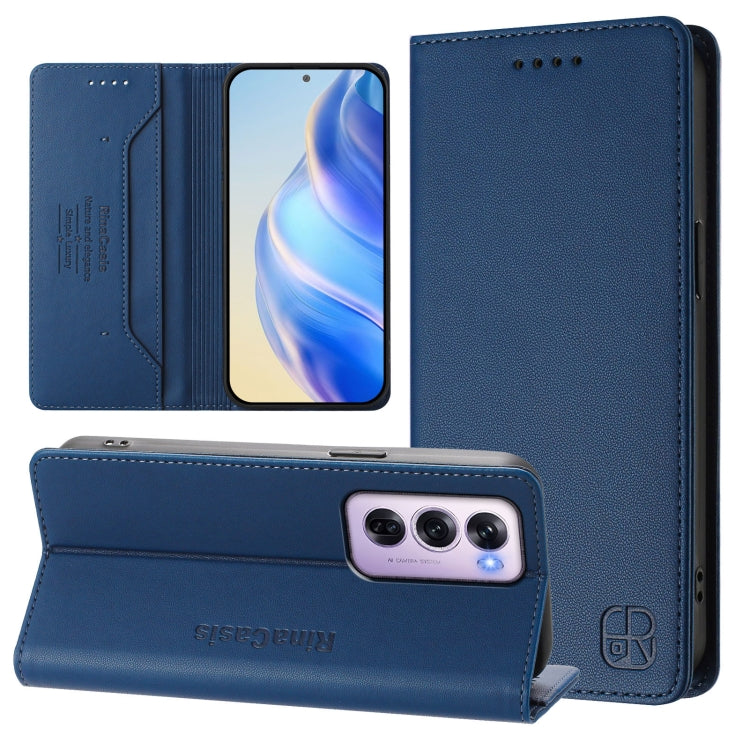 RC01 Dual-Folded Magnetic Suction RFID Leather Phone Case, For OPPO A80 5G EU / K12x 5G, For OPPO K12x 5G Global, For OPPO Reno12 F 5G / 4G Global, For OPPO Reno12 Pro 5G Global, For OPPO Reno12 5G Global, For OPPO A2 Pro 5G / F27 Pro 5G
